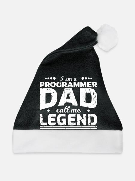 Coder Papa - Weihnachtsmütze - Schwarz/Weiß