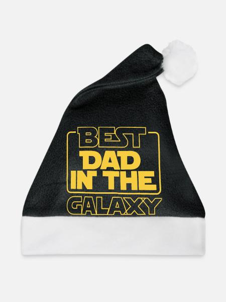 Bester Vater der Galaxis - Weihnachtsmütze - Schwarz/Weiß