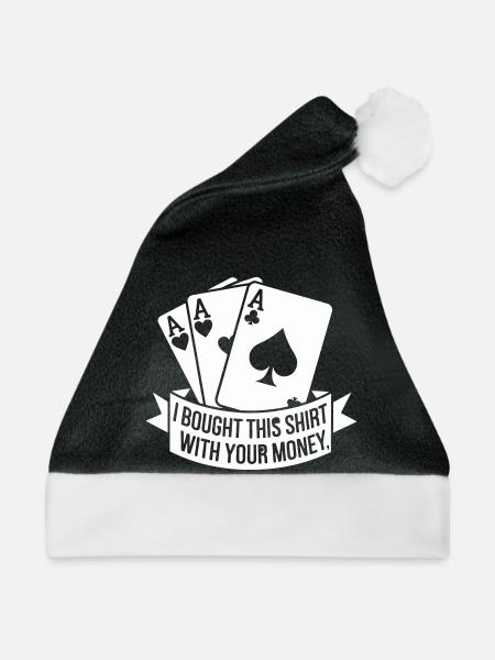 Poker Sieg - Weihnachtsmütze - Schwarz/Weiß