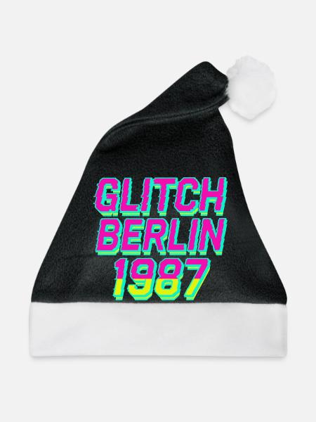 Glitch Berlin 1987 - Weihnachtsmütze - Schwarz/Weiß