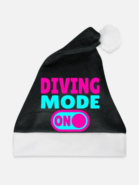 Diving Mode On – Tauchen - Weihnachtsmütze - Schwarz/Weiß