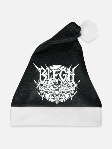 Blegh Metal Metalcore Deathmetal Deathcore - Weihnachtsmütze - Schwarz/Weiß - Vorne
