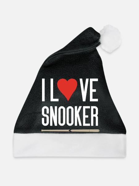 Ich liebe Snooker - Weihnachtsmütze - Schwarz/Weiß