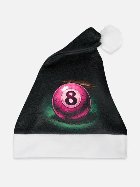 8-Ball Billard - Weihnachtsmütze - Schwarz/Weiß