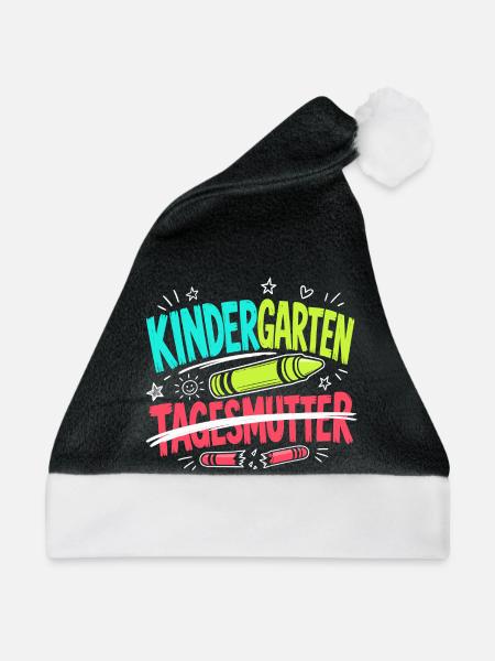 Hallo Kindergarten Einschulung - Weihnachtsmütze - Schwarz/Weiß