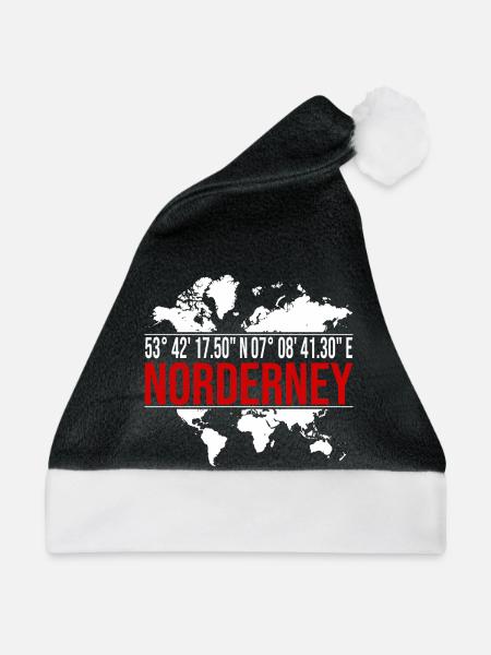 Norderney - Weihnachtsmütze - Schwarz/Weiß - Vorne