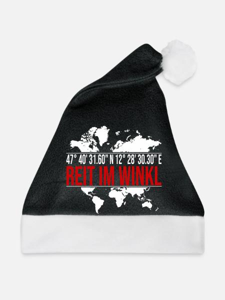 Reit im Winkl - Weihnachtsmütze - Schwarz/Weiß - Vorne