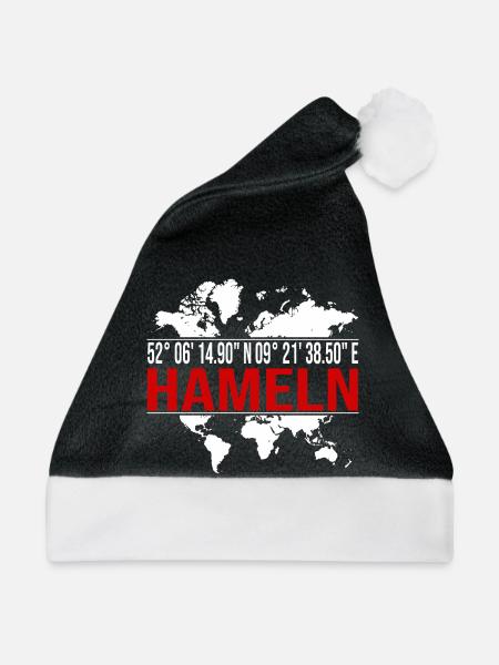 Hameln - Weihnachtsmütze - Schwarz/Weiß - Vorne