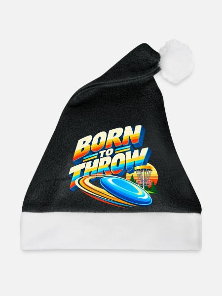 Born to Throw Frisbee - Weihnachtsmütze - Schwarz/Weiß
