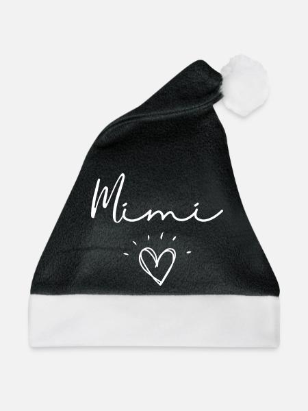 Mimi. mimi Geschenk - Weihnachtsmütze - Schwarz/Weiß - Vorne