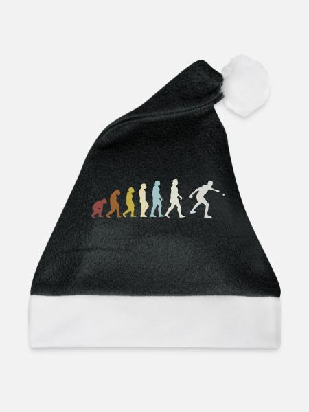 Tischtennis Tischtennisspieler Evolution Geschenk - Weihnachtsmütze - Schwarz/Weiß