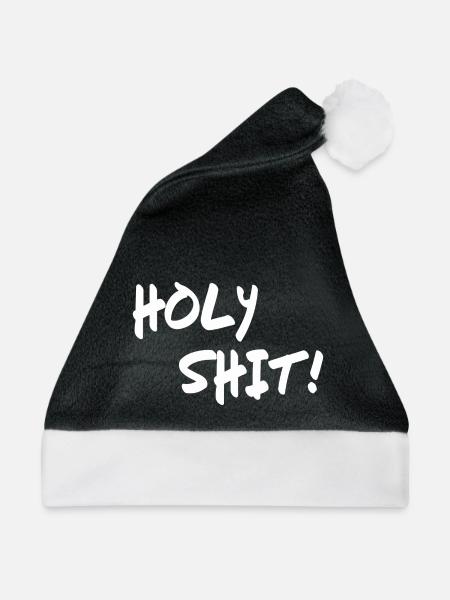 Holy Shit! - Weihnachtsmütze - Schwarz/Weiß