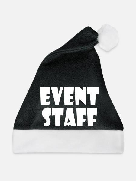 Event staff - Weihnachtsmütze - Schwarz/Weiß - Vorne