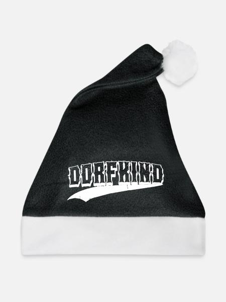 dorf dorfkind aufkleber sticker dorfi stadt fest - Weihnachtsmütze - Schwarz/Weiß