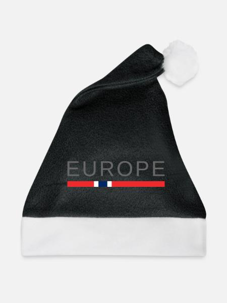 Europa - Weihnachtsmütze - Schwarz/Weiß