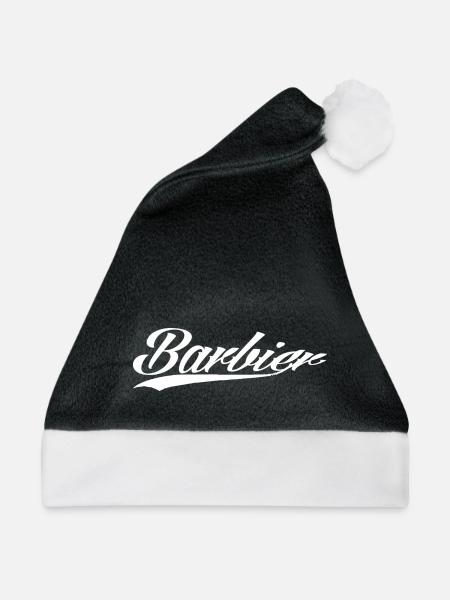 barbier haar bart barber rasieren männer barber - Weihnachtsmütze - Schwarz/Weiß - Vorne