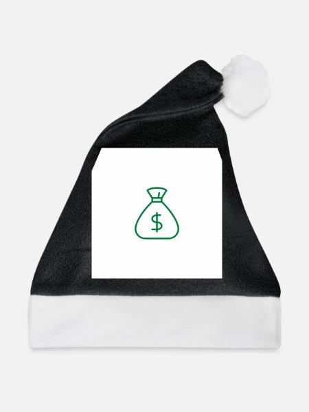 Geldbeutel Design (Print) Herren/Damen/Kinder/Baby - Weihnachtsmütze - Schwarz/Weiß