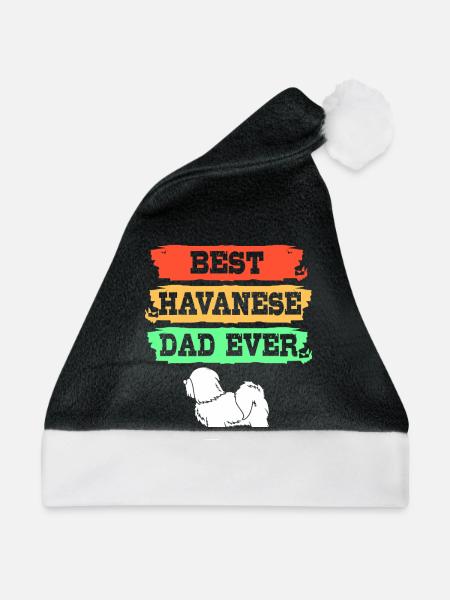 Havaneser - Weihnachtsmütze - Schwarz/Weiß