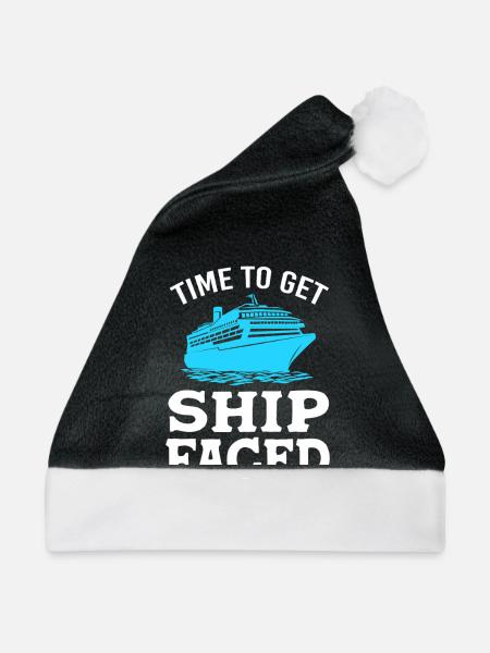 Kreuzfahrt Kreuzfahrtschiff - Weihnachtsmütze - Schwarz/Weiß
