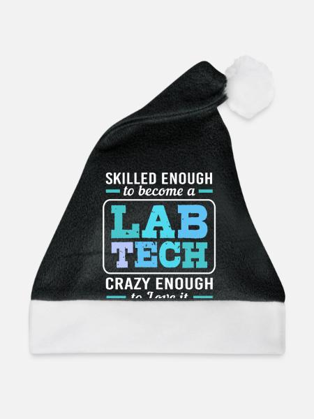 Laboratory Biologie Chemie Mikroskop Labor - Weihnachtsmütze - Schwarz/Weiß - Vorne