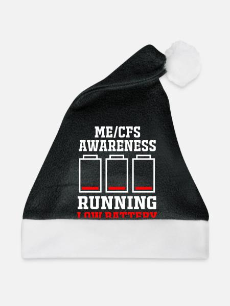 ME CFS - Weihnachtsmütze - Schwarz/Weiß