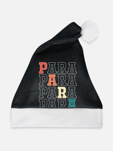 Paraeducator Lehrerassistent Paraprofessional - Weihnachtsmütze - Schwarz/Weiß
