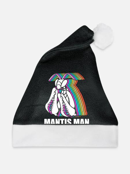 Gottesanbeter Gottesanbeterin Mantis - Weihnachtsmütze - Schwarz/Weiß - Vorne