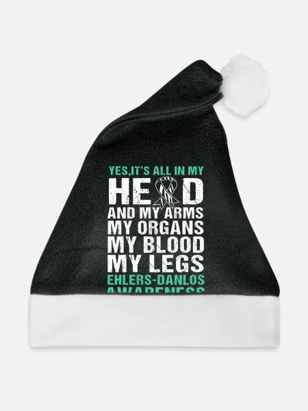 EDS Ehlers-Danlos-Syndrom HSD - Weihnachtsmütze - Schwarz/Weiß