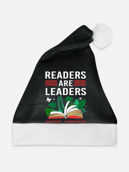 Lesen Bibliothek Leseratte - Weihnachtsmütze - Schwarz/Weiß