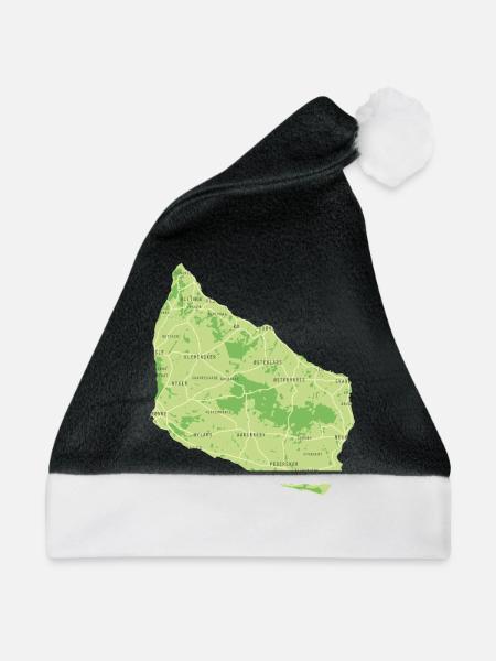 Bornholmer Karte - Weihnachtsmütze - Schwarz/Weiß