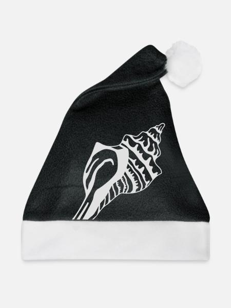 Muscheln - Weihnachtsmütze - Schwarz/Weiß - Vorne