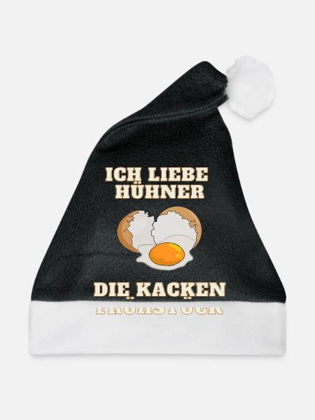 Funny Chicken Spruch - Weihnachtsmütze - Schwarz/Weiß