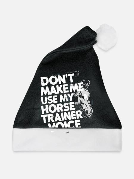 Für starke Reittrainer mit Persönlichkeit - Weihnachtsmütze - Schwarz/Weiß - Vorne