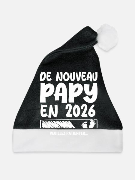 2026 wieder Opa - Weihnachtsmütze - Schwarz/Weiß