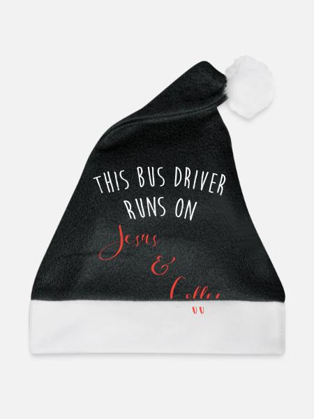 Schulbusfahrer Schulbus - Weihnachtsmütze - Schwarz/Weiß