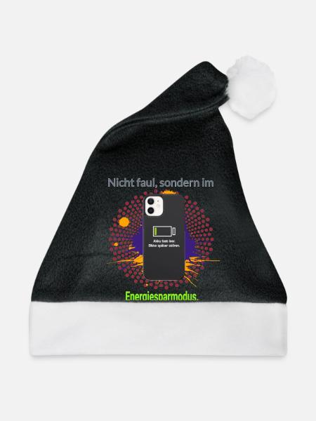 Energiesparmodus - Weihnachtsmütze - Schwarz/Weiß