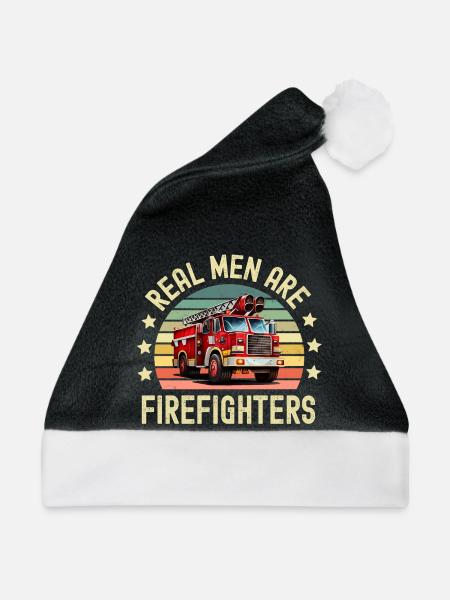 Feuerwehrmann Feuerwehr - Weihnachtsmütze - Schwarz/Weiß