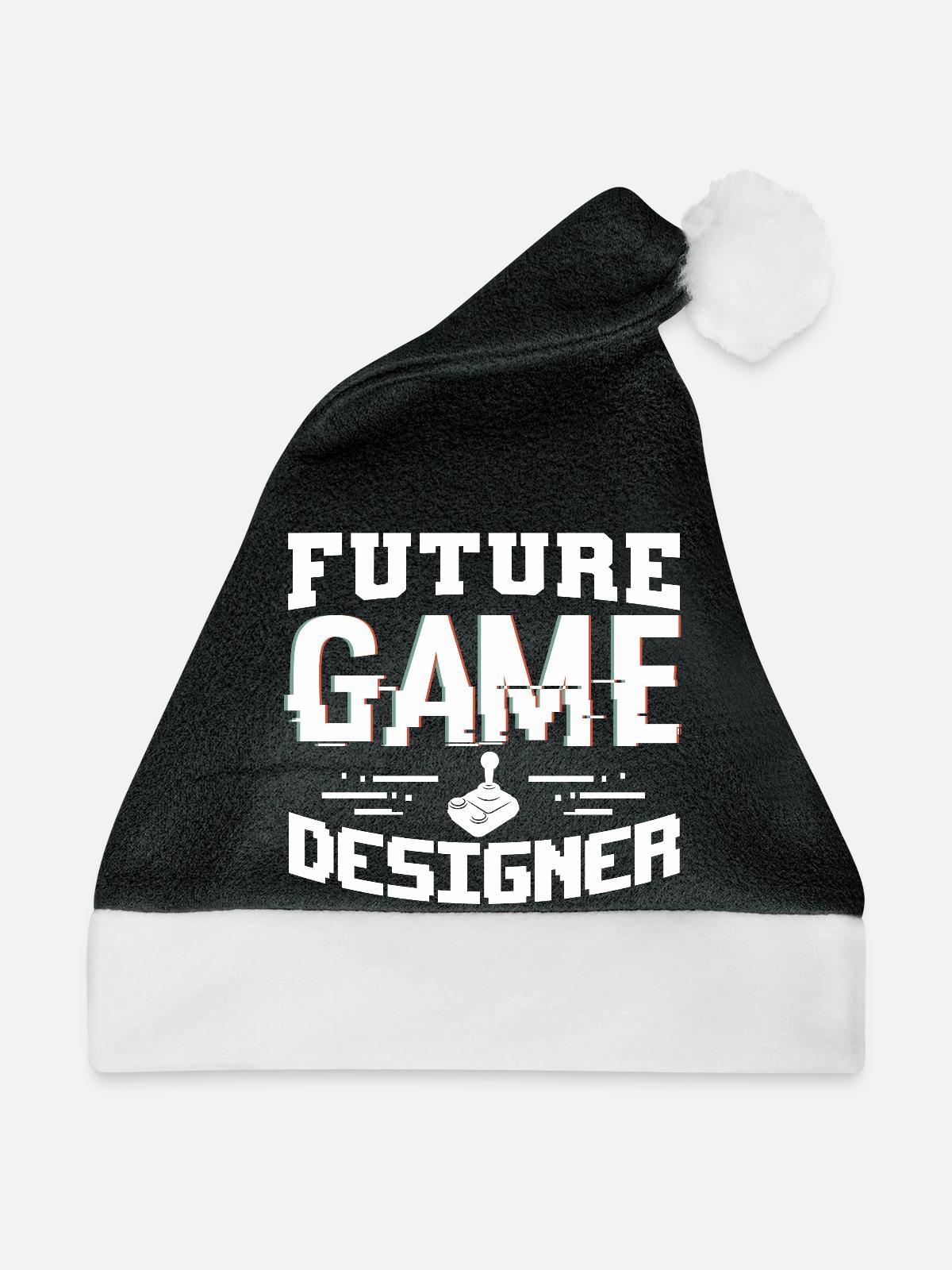 Game Designer Junge - Weihnachtsmütze - Schwarz/Weiß - Vorne