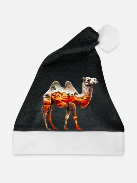 Kamel - Weihnachtsmütze - Schwarz/Weiß
