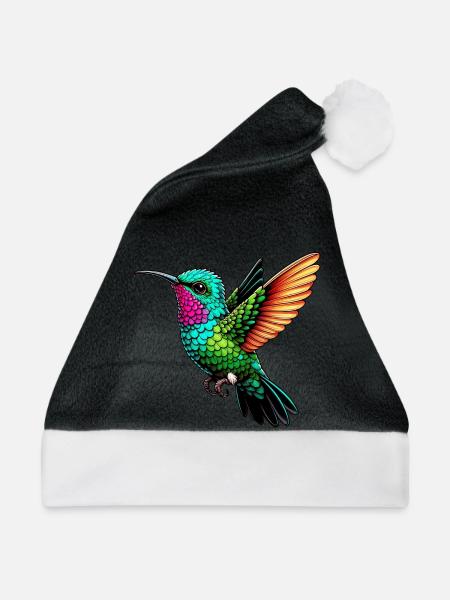 Kolibri - Weihnachtsmütze - Schwarz/Weiß