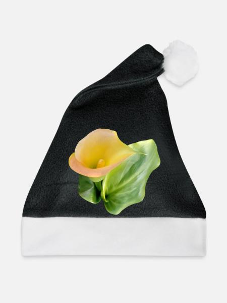 GELBE CALLA-LILIE - Weihnachtsmütze - Schwarz/Weiß