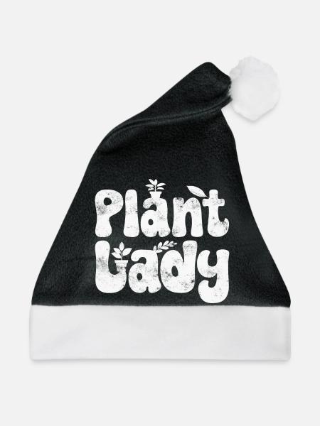 Pflanze - Weihnachtsmütze - Schwarz/Weiß - Vorne