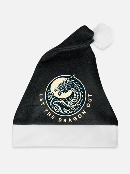 Lass den Drachen raus - Weihnachtsmütze - Schwarz/Weiß