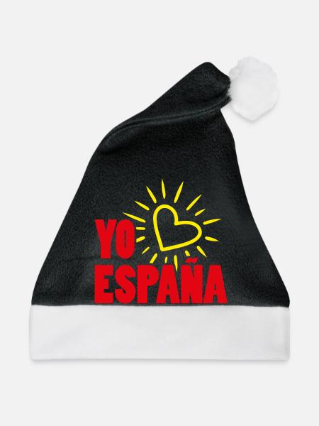 Spanien Espana - Weihnachtsmütze - Schwarz/Weiß - Vorne