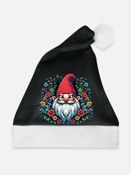 Gnom - Weihnachtsmütze - Schwarz/Weiß