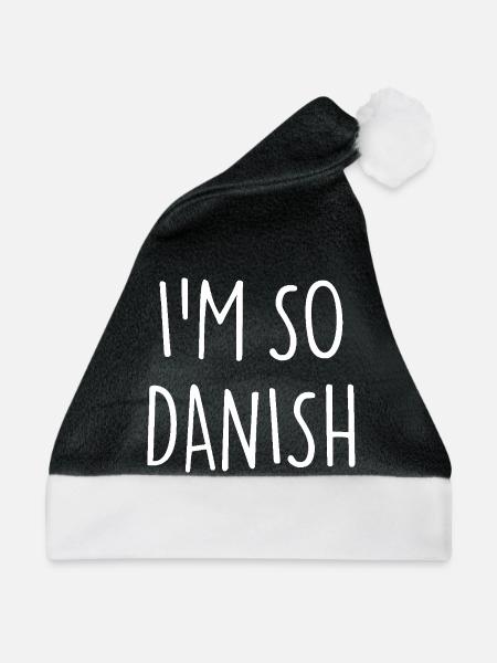 IM SO DANISH Denmark Dänemark - Weihnachtsmütze - Schwarz/Weiß