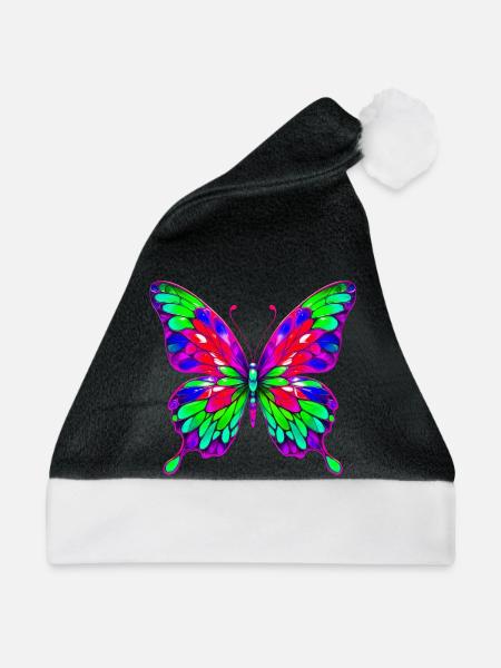 Schmetterling - Weihnachtsmütze - Schwarz/Weiß