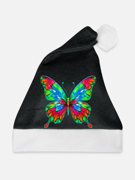 Schmetterling - Weihnachtsmütze - Schwarz/Weiß