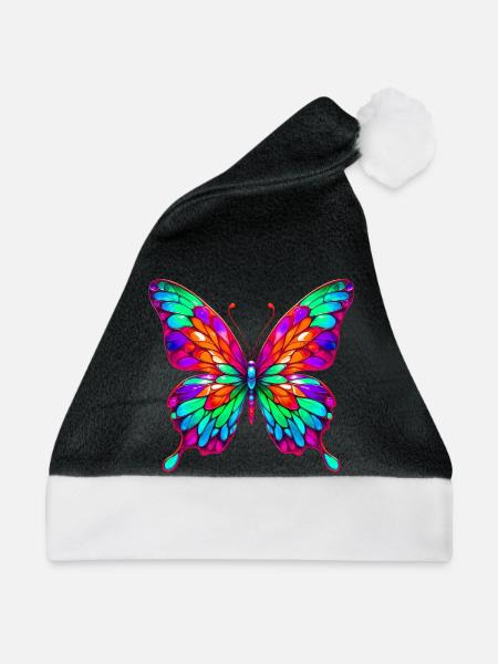 Schmetterling - Weihnachtsmütze - Schwarz/Weiß