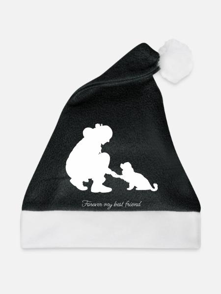 Mein_bester_Freund_weiß - Weihnachtsmütze - Schwarz/Weiß